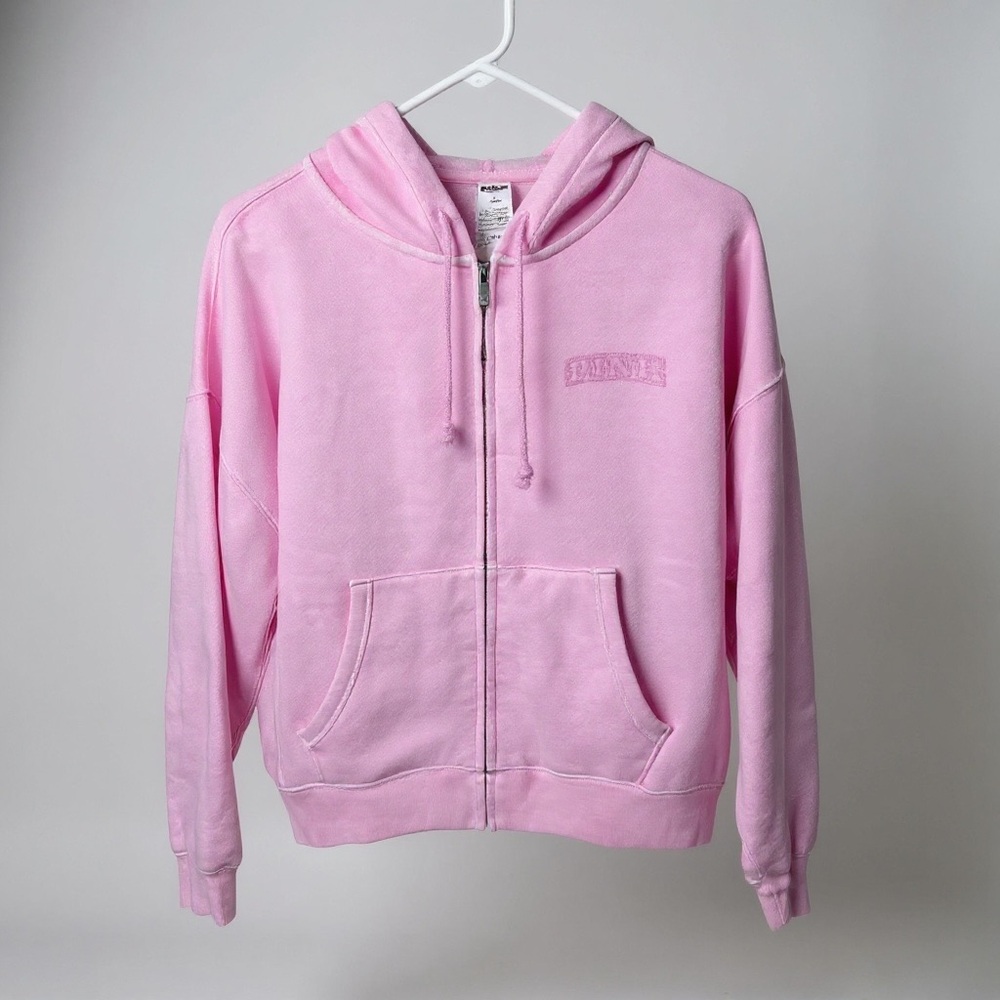 Victoria’s Secret PINK Light Pink Full Zip Hoodie Medium Cozy Cotton Blend